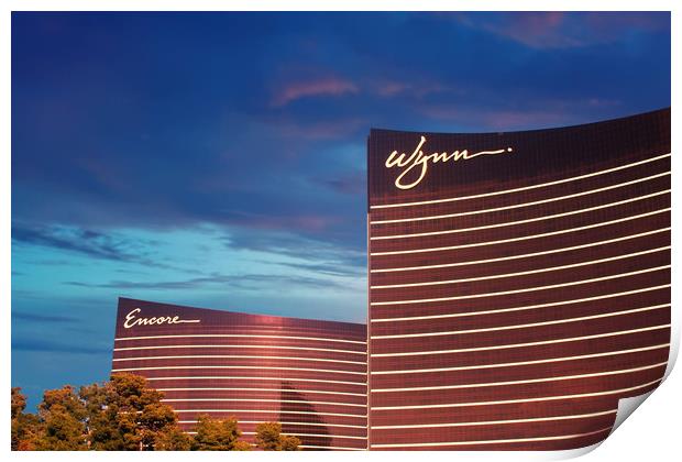 Wynn and Encore in Las Vegas Print by Darryl Brooks