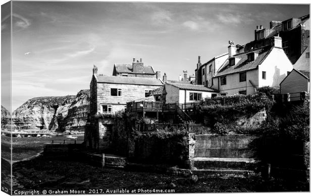 Staithes village Canvas Print by Graham Moore
