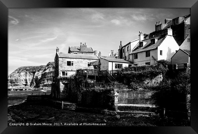 Staithes village Framed Print by Graham Moore