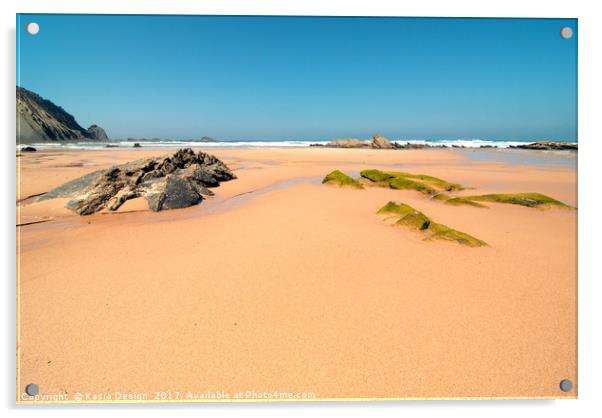 Praia de Castelejo, Algarve, Portugal Acrylic by Kasia Design