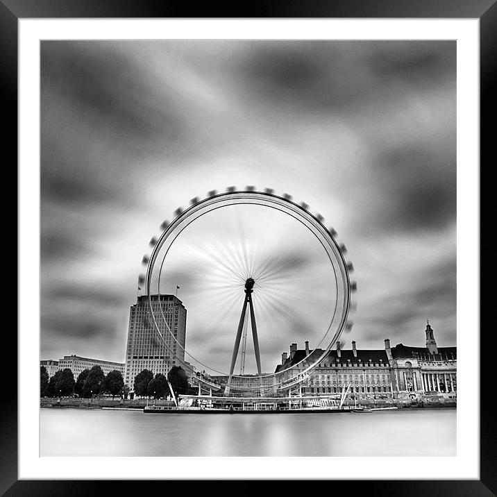 The London Eye Framed Mounted Print by Sebastian Wuttke
