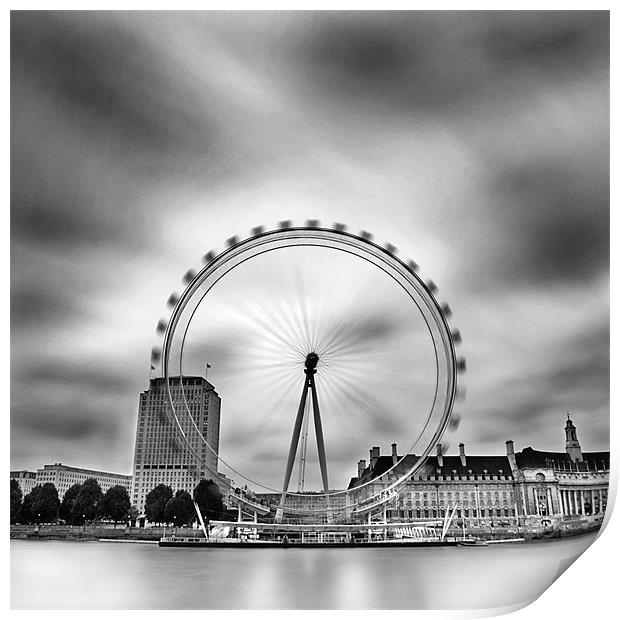 The London Eye Print by Sebastian Wuttke