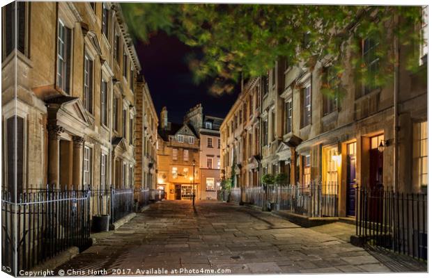 The North Parade and Sally Lunn's, Bath. Canvas Print by Chris North