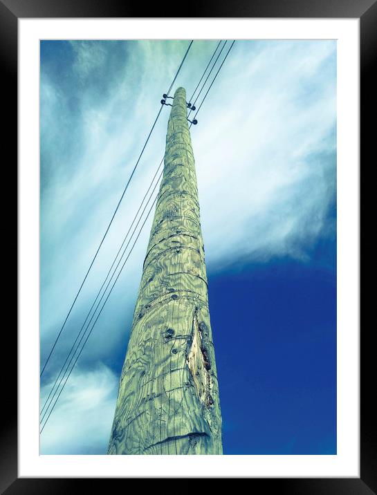 Pillar against the blue sky Framed Mounted Print by Larisa Siverina