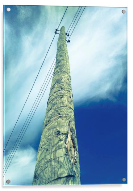 Pillar against the blue sky Acrylic by Larisa Siverina