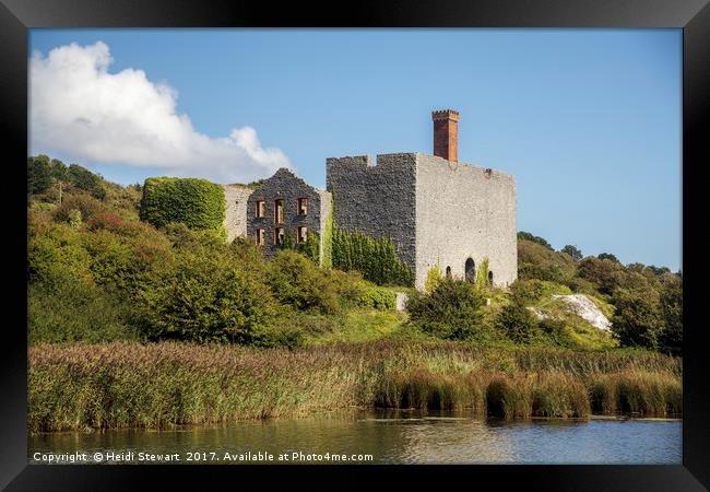 Old Lime Works, Aberthaw in south Wales Framed Print by Heidi Stewart