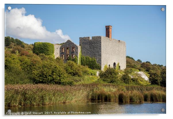 Old Lime Works, Aberthaw in south Wales Acrylic by Heidi Stewart