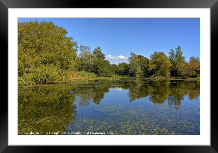 Reflections in the Water Framed Mounted Print by Philip Gough