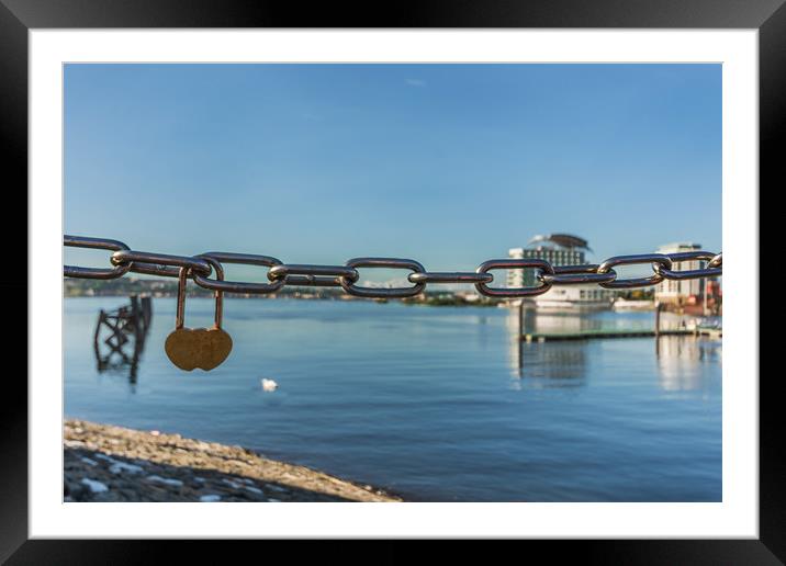 We Love Cardiff Bay Framed Mounted Print by Steve Purnell