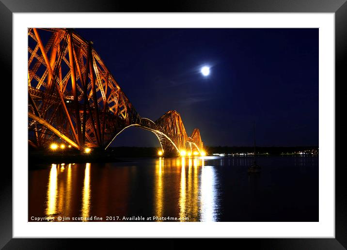 Forth Rail Bridge Framed Mounted Print by jim scotland fine art