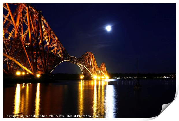 Forth Rail Bridge Print by jim scotland fine art