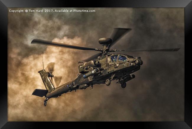 Apache Attack Helicopter Framed Print by Tom Hard