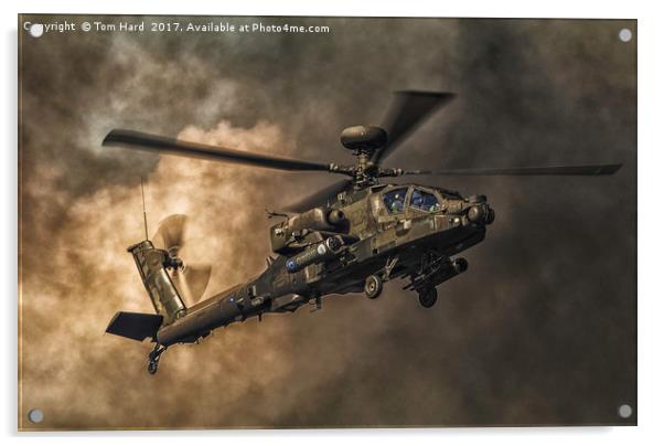 Apache Attack Helicopter Acrylic by Tom Hard