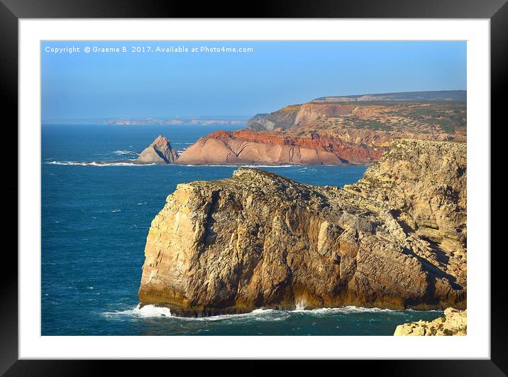 Portugese Coastline Framed Mounted Print by Graeme B