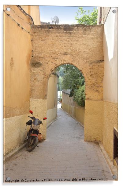 In the Medina, Fes Acrylic by Carole-Anne Fooks