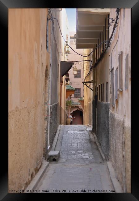 In the Medina, Fes Framed Print by Carole-Anne Fooks