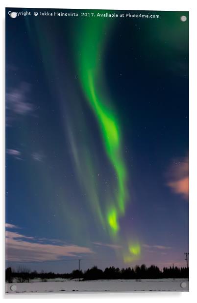 Springtime Aurora Borealis Acrylic by Jukka Heinovirta