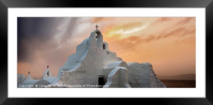 Church of Panagia Paraportani at Mykonos. Framed Mounted Print by Chris North