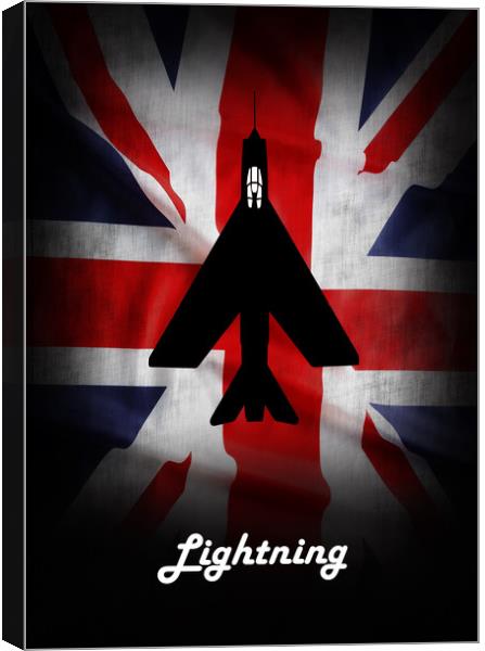 English Electric Lightning Union Jack Canvas Print by J Biggadike
