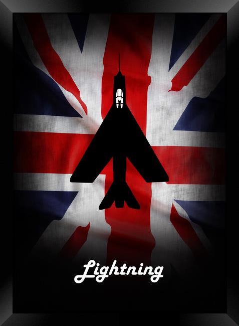 English Electric Lightning Union Jack Framed Print by J Biggadike