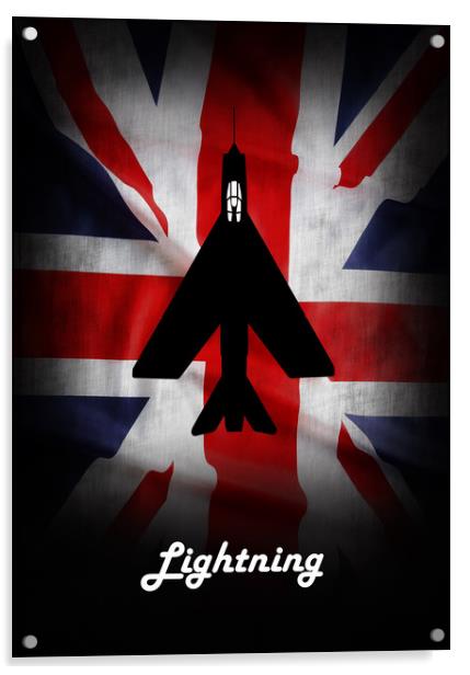 English Electric Lightning Union Jack Acrylic by J Biggadike