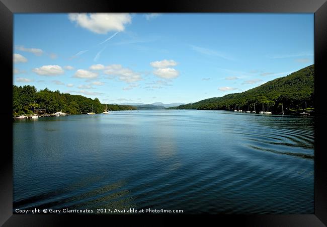 Windermere by boat Framed Print by Gary Clarricoates