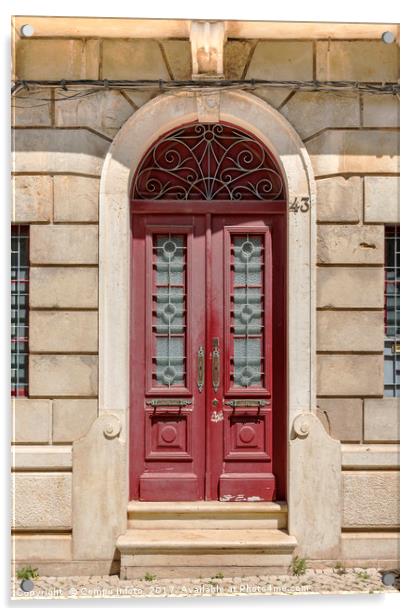 old red wooden door Acrylic by Chris Willemsen
