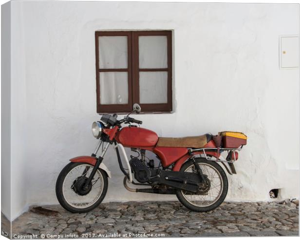 old moped or scooter Canvas Print by Chris Willemsen