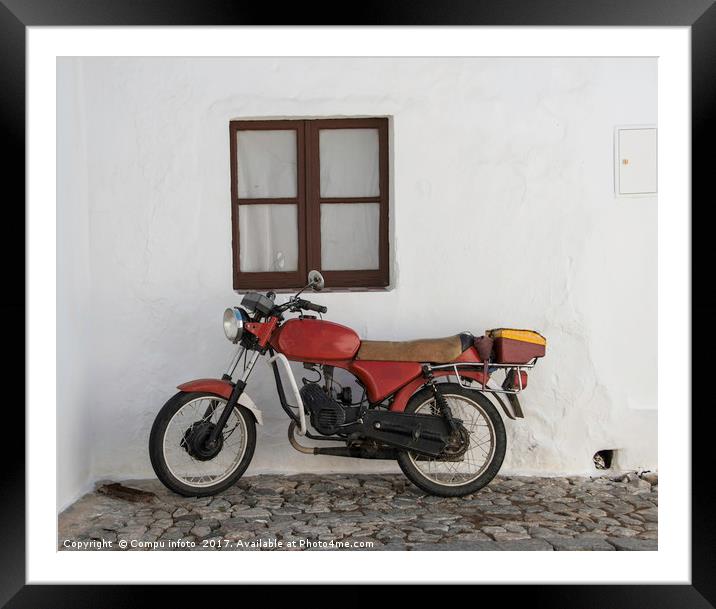 old moped or scooter Framed Mounted Print by Chris Willemsen