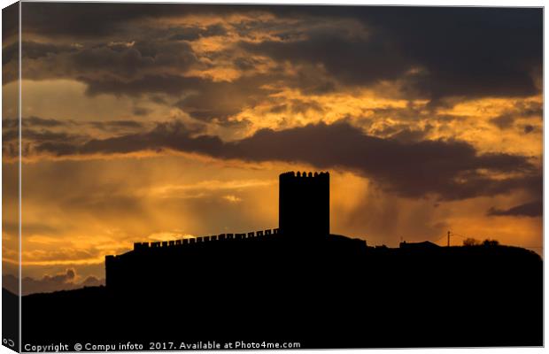 sunrays over the castel Canvas Print by Chris Willemsen