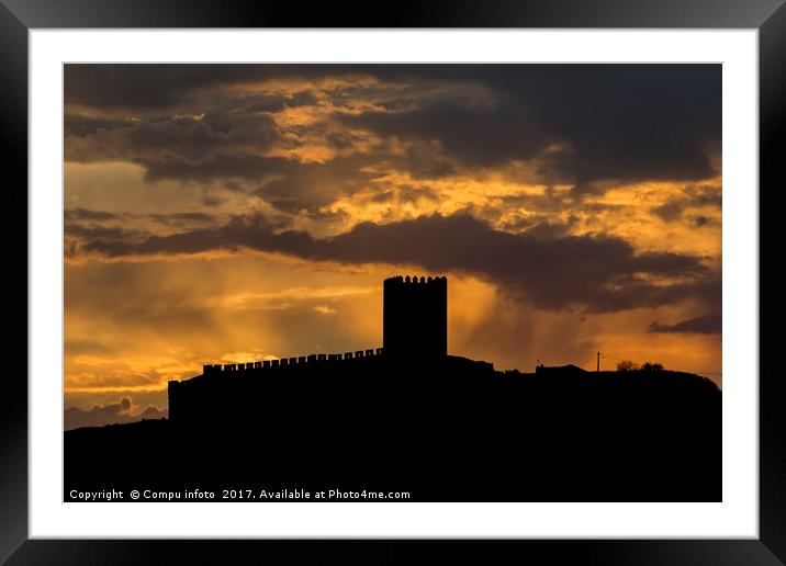 sunrays over the castel Framed Mounted Print by Chris Willemsen