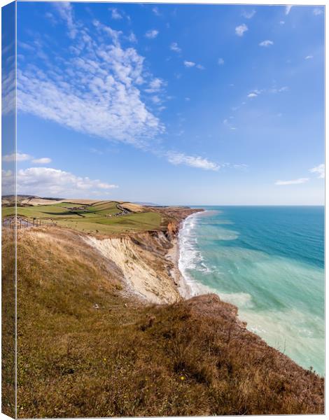 Compton Bay Beach isle of Wight Canvas Print by Wight Landscapes