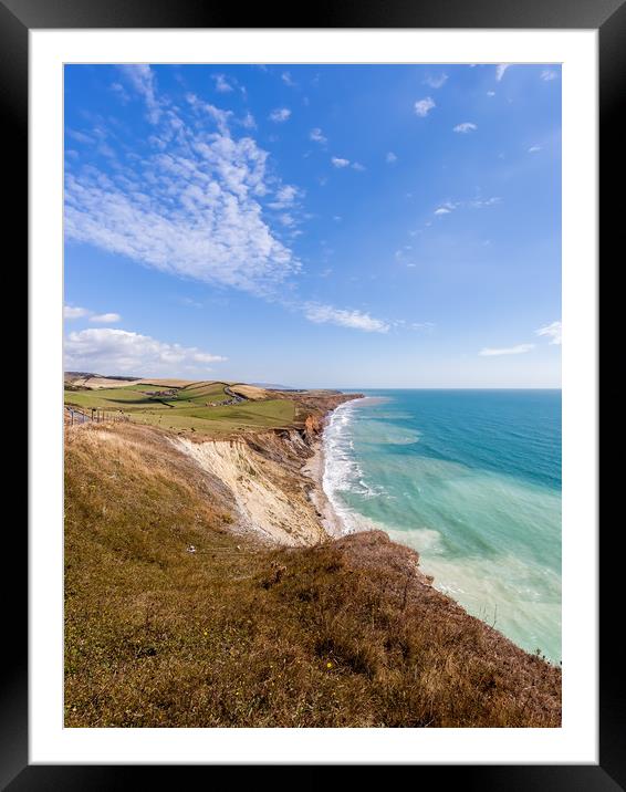 Compton Bay Beach isle of Wight Framed Mounted Print by Wight Landscapes