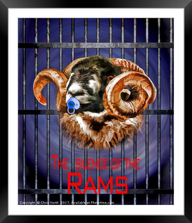 Silence of the Rams Framed Mounted Print by Chris North