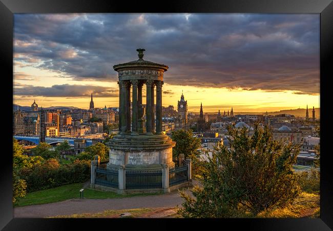 Golden Hour over the City of Edinburgh Framed Print by Miles Gray