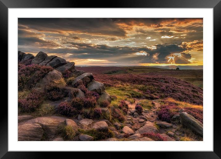 Carl Wark Hill Fort. Framed Mounted Print by Paul Andrews