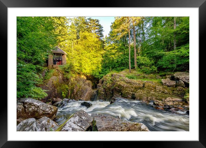 Ossians Hall above the River Braan Framed Mounted Print by Miles Gray