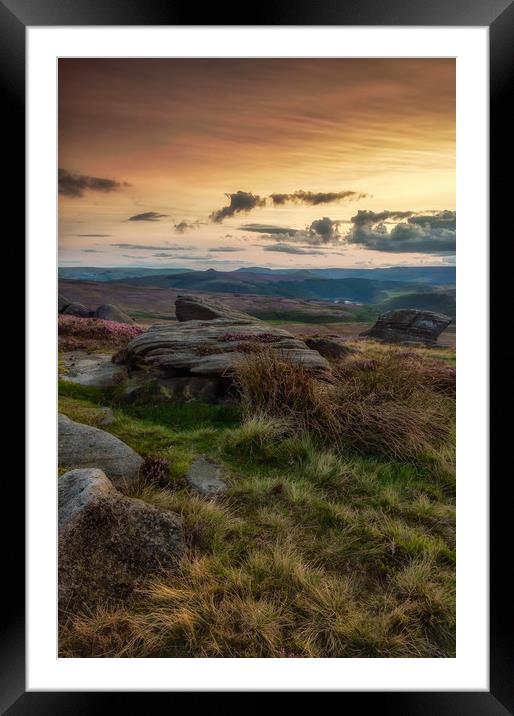 Stanage Edge Framed Mounted Print by Paul Andrews