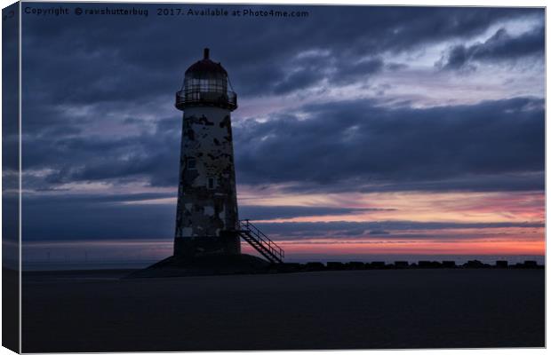 Talacre Lighthouse At Sunrise Canvas Print by rawshutterbug 