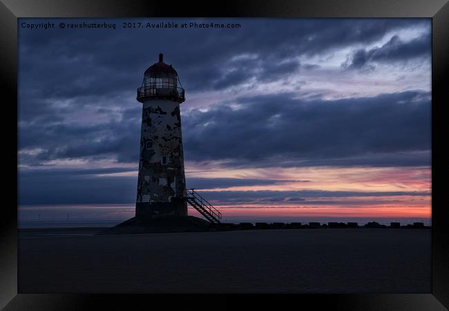 Talacre Lighthouse At Sunrise Framed Print by rawshutterbug 