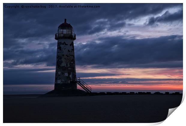 Talacre Lighthouse At Sunrise Print by rawshutterbug 