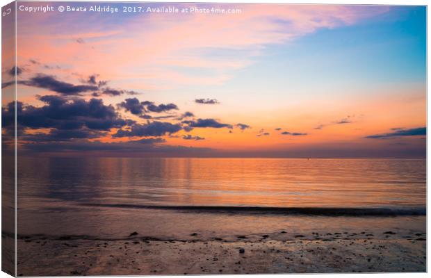 Sunset and sea Canvas Print by Beata Aldridge