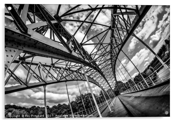 Wylam Railway Bridge Acrylic by Ray Pritchard