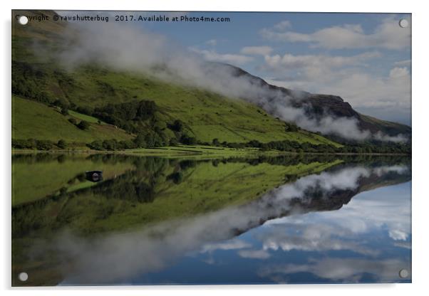 Reflection In The Llyn Mwyngil Acrylic by rawshutterbug 