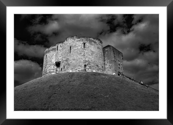  Clifford's Tower in York  historical building  Framed Mounted Print by Robert Gipson
