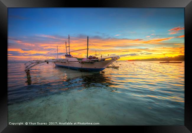 Panglao Island Sunrise Framed Print by Yhun Suarez