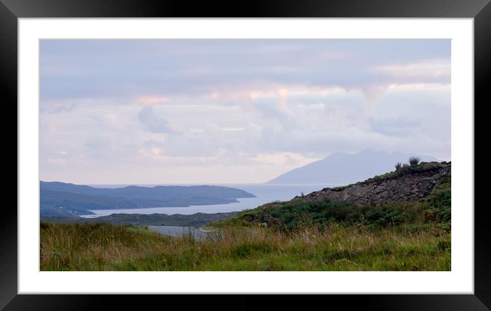 View towards the Isle Of Rum and Loch Eishort  Framed Mounted Print by Maarten D'Haese