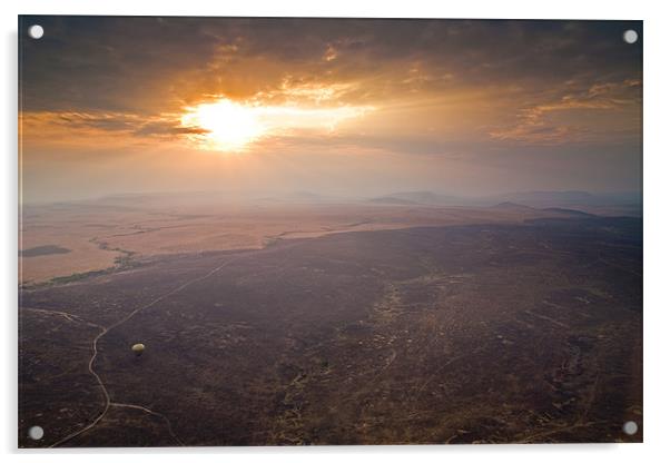 Masai Mara sunrise Acrylic by Malcolm Smith