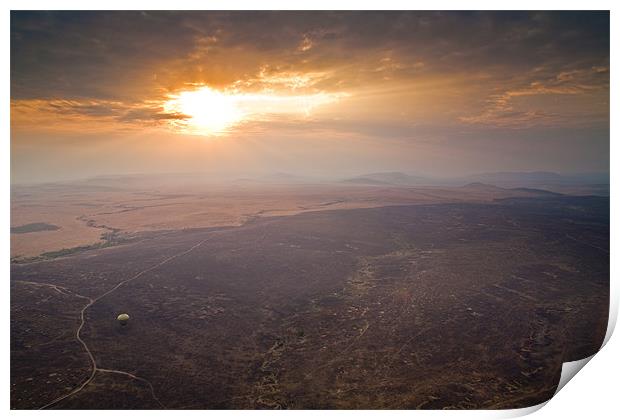 Masai Mara sunrise Print by Malcolm Smith