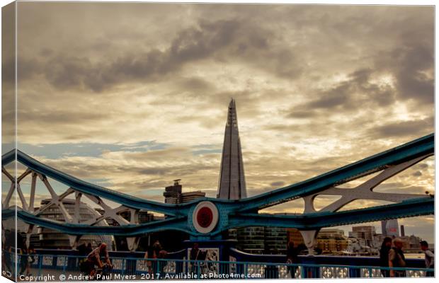 The Tower and The Shard Canvas Print by Andrew Paul Myers